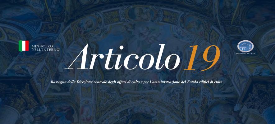 Articolo 19. Rassegna del Fondo edifici di culto Articolo 19. Rassegna del Fondo edifici di culto